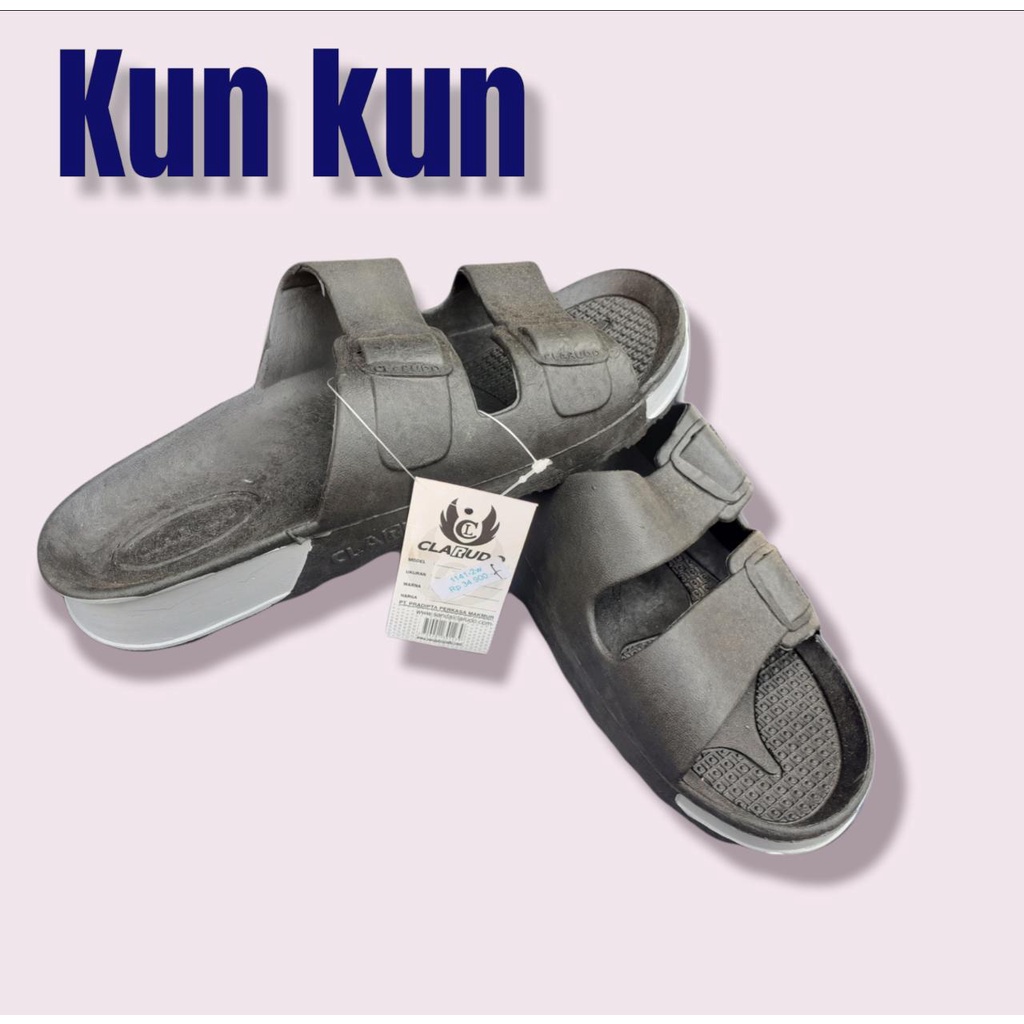 Sandal selop karet pria clarudo / sandal selop pria / sandal ban 2 pria / sandal murah