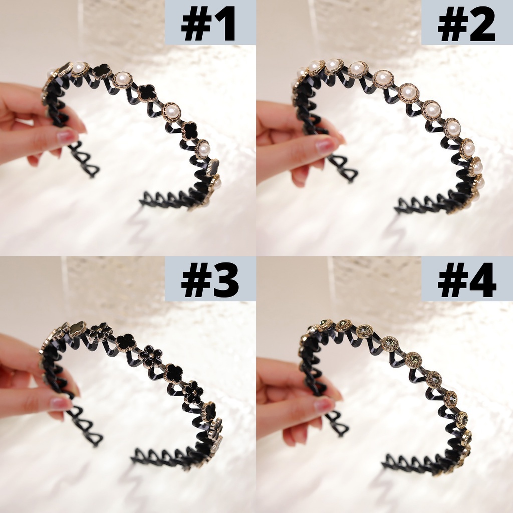 ONLYONE12 Bando Korea VIRAL !! Bando Korean Pearl / Bando Manik Manik / Headband Hair Bands / Women Hair Accessories