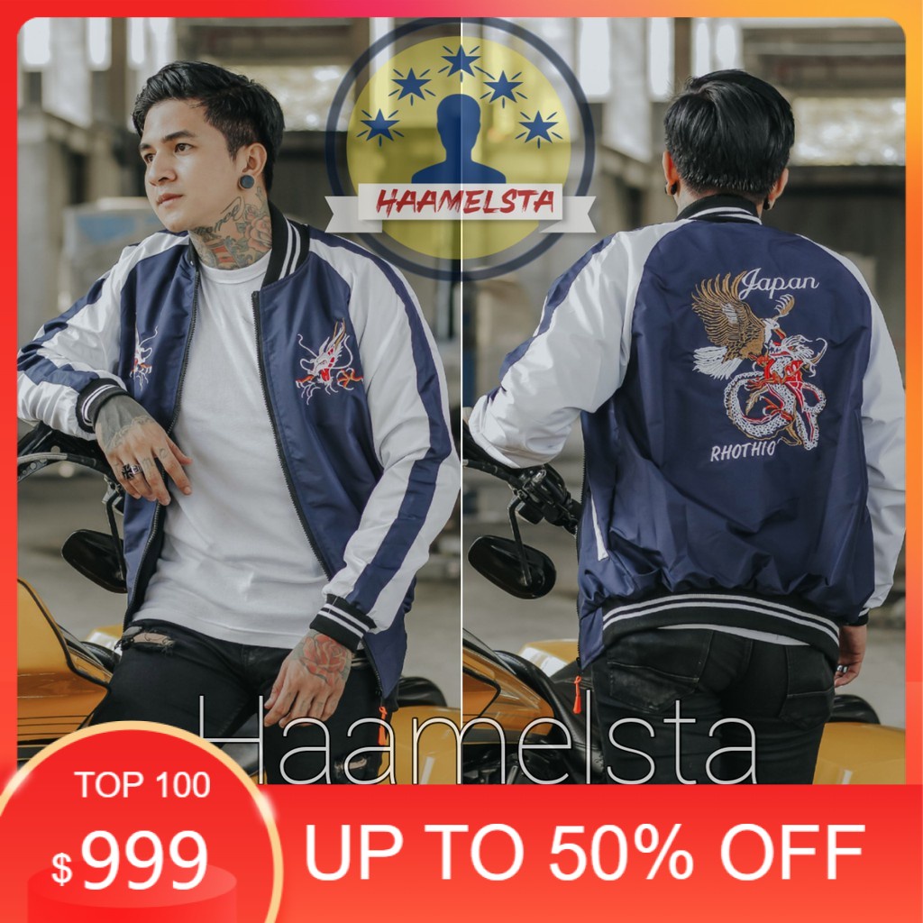 [COD]Jaket Sukajan Emblem Berbahan Taslan|Jaket Sukajan Bordir|Jaket Bordir|Jaket Sukajan Jepang