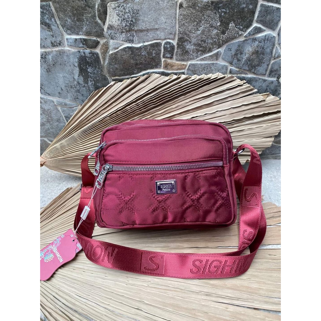 Tas Slempang Sighmon 00372 Bahan Kanvas. Tas Wanita Tas Slempang Wanita Tas Sighmon ORI BEST SELLER.!!! Sighmon Import bisa bayar ditempat.!!!