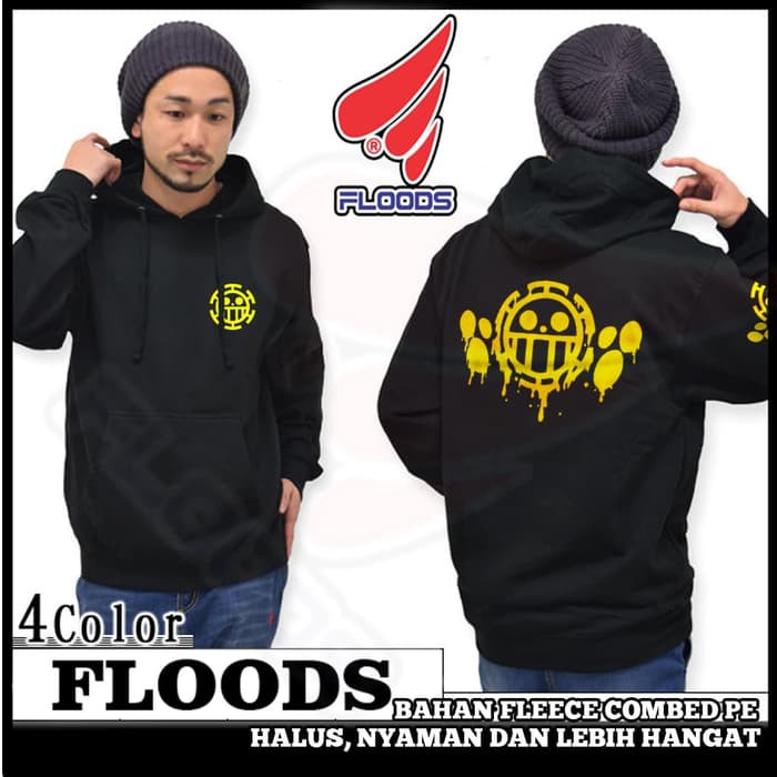 (TERLARIS!!) HOODIE ONEPIECE TRAFALGAR LAW JAKET HOODIE JUMPER ONE PIECE -Palace Store