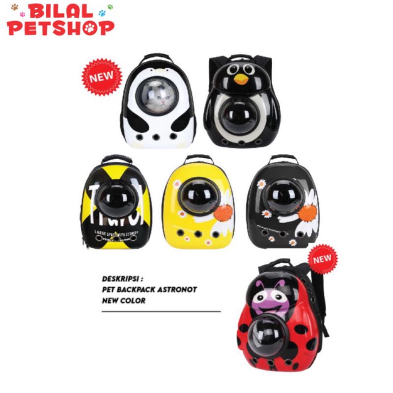 Tas Astronot Model 3 Tas Ransel Kucing Anjing Hewan Peliharaan