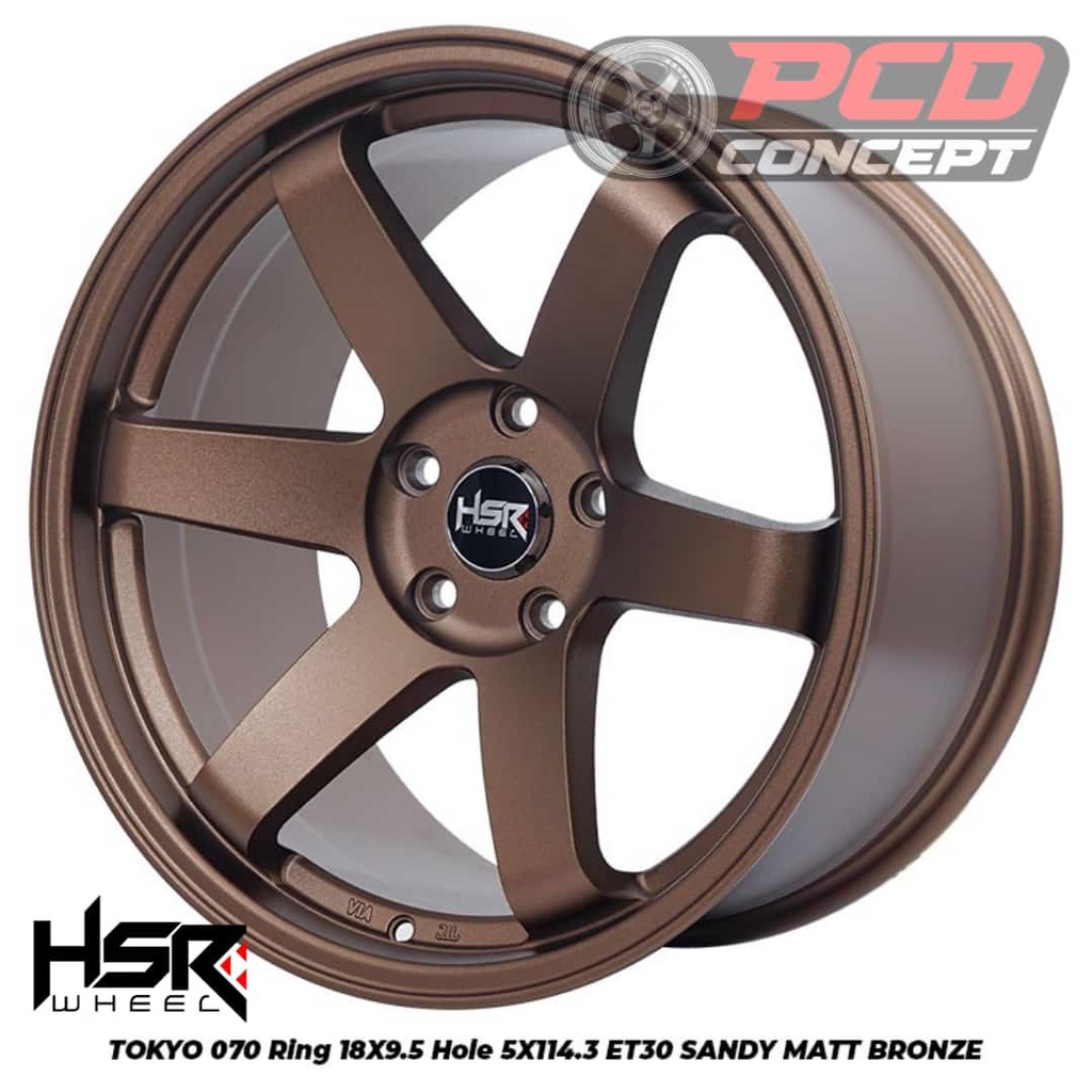 TERBARU VELG MOBIL R18 HSR TOKYO R18 LEBAR 9.5 WARNA BRONZE | INOVA