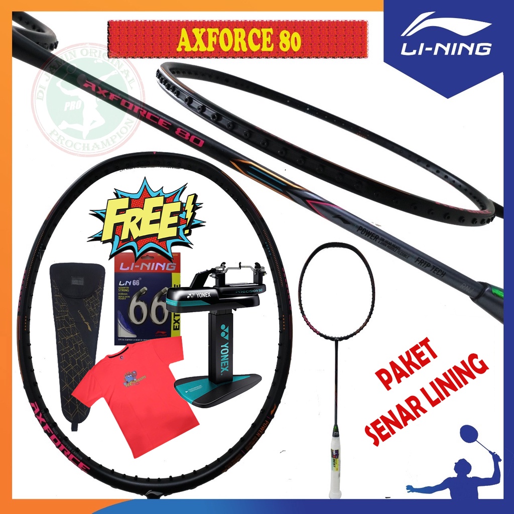 Lining Axforce 80 / Ax Force 80 Raket Badminton Original