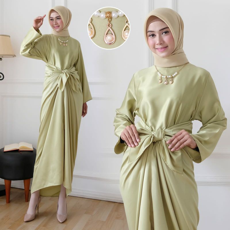 baju gamis kaftan/gamis pesta/kaftan/dress pesta muslimah bahan maxmara velvet