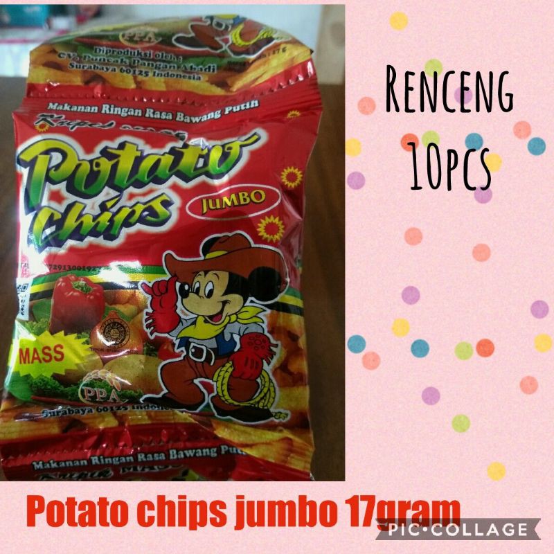 potato chips jumbo 17gram renceng/10pcs