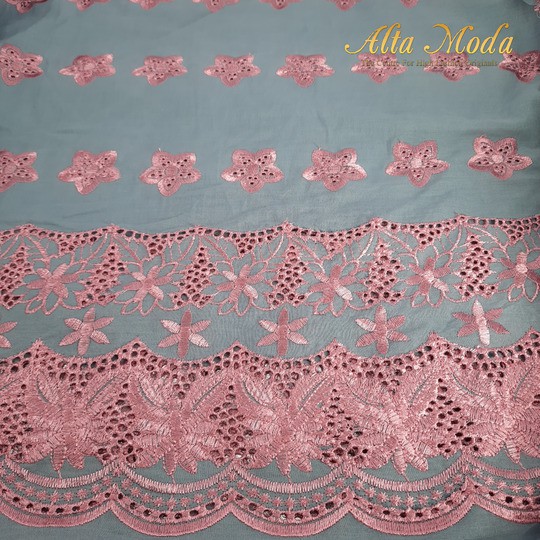 

Alta Moda Katun Bordir Motif Bunga Bintang Abu-Abu (1M)