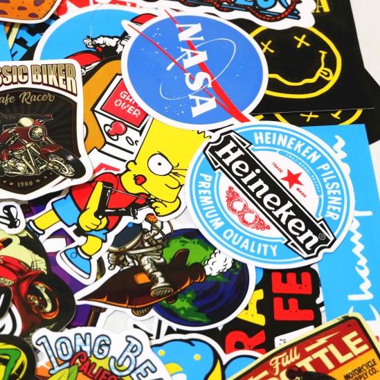 

➸ 30 PCS STICKER PACK RANDOM SERIES - STICKER TUMBLR MOTOR JOURNAL ♪