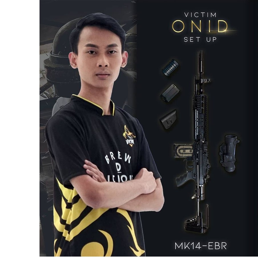 Baju Kaos Jersey Gaming VICTIM ESPORT 2019 MLBB, PUBG, PUBGM, FreeFire Free Nickname