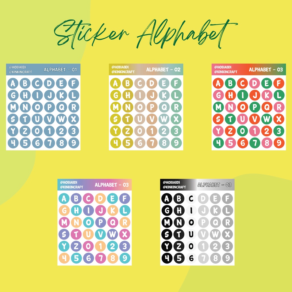 

READY STICKER DECO ALPHABET WATERPROOF CUTTING ALFABET HURUF STICKER DEKORASI CUTTING MURAH