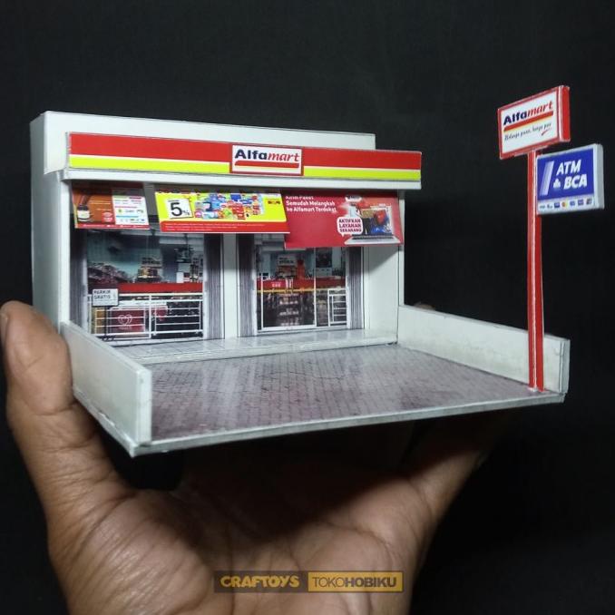 DIORAMA DIECAST SKALA 64 - MINIATUR TOKO ALFAMART