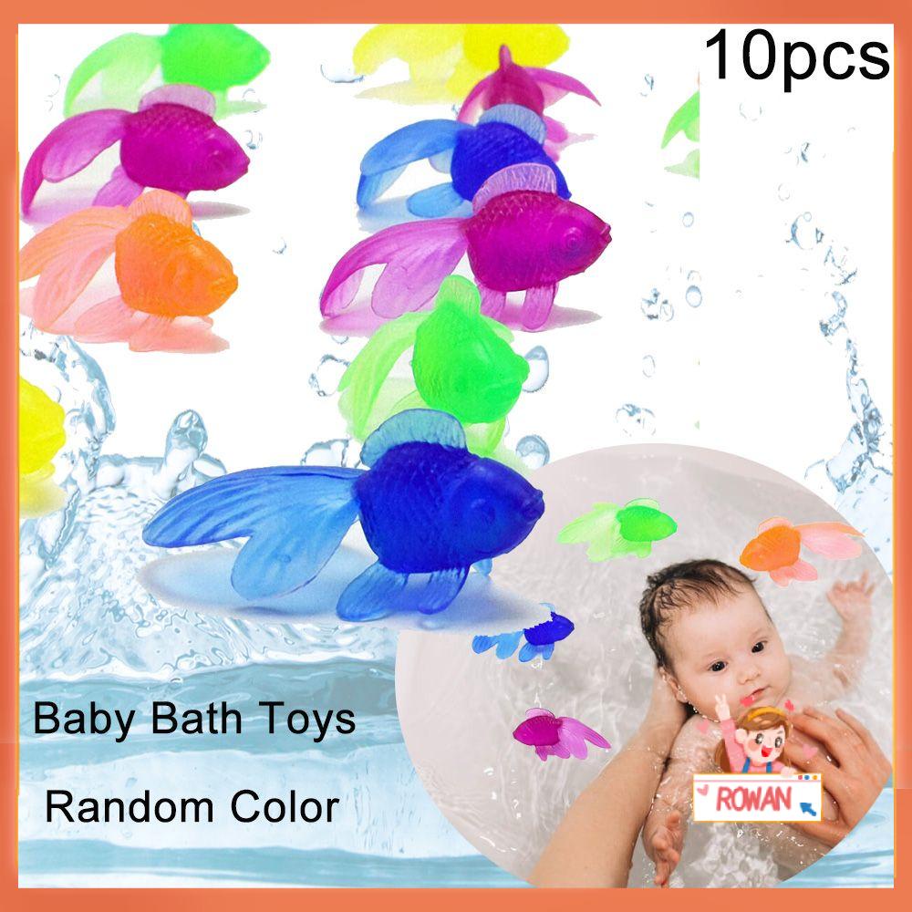 R-flower 10pcs / Set Mainan Mandi / Berenang Bentuk Bunga Bahan Karet Untuk Bayi / Anak