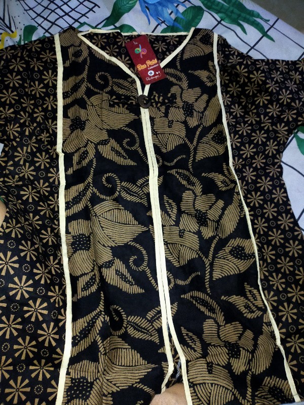 Atasan Batik Wanita Blouse Batik Dua Putri  S-m-l-xl-xxl-3l-4l-5l  Daun Kembar