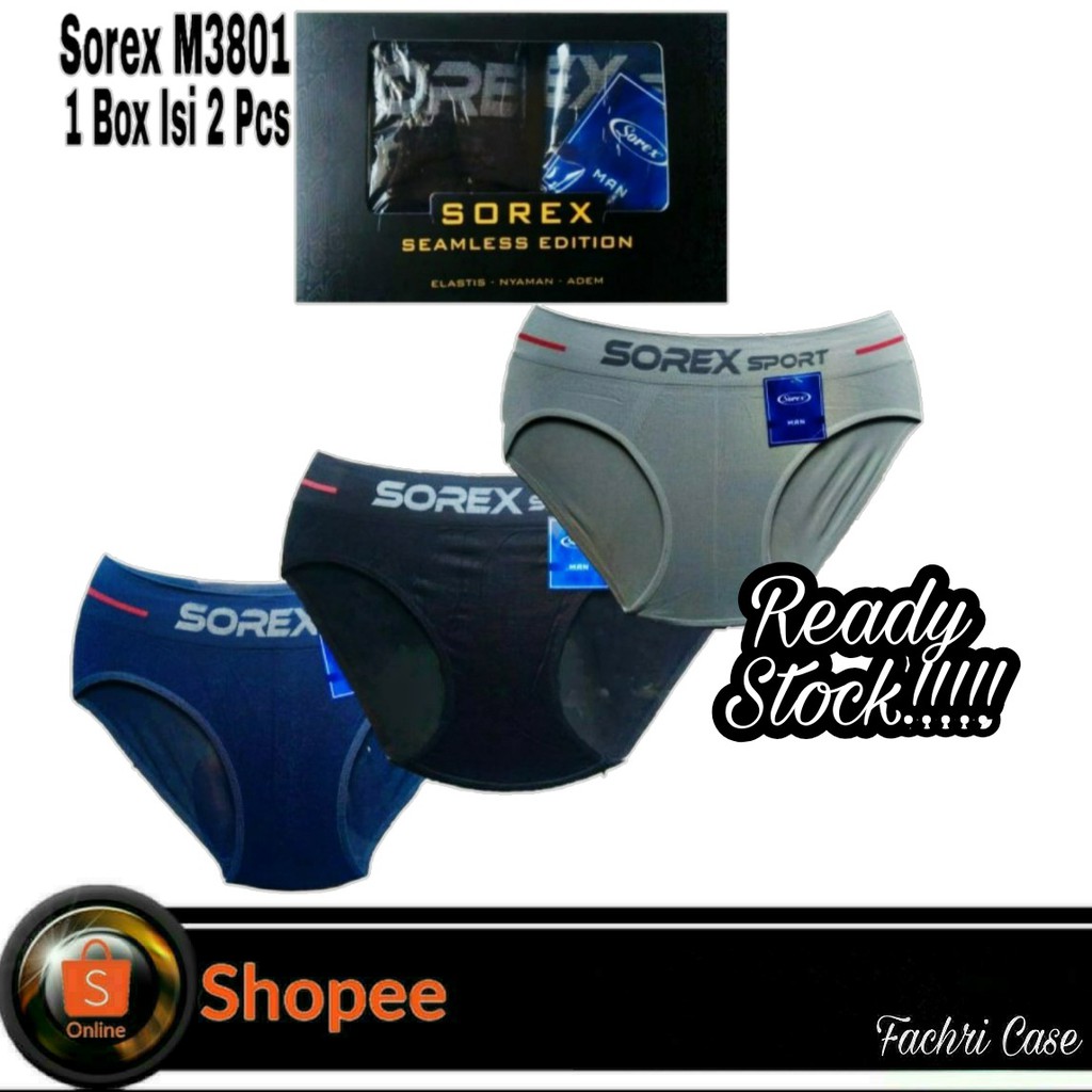 CELANA DALAM PRIA SOREX SEGITIGA SEAMLES NEW ORIGINAL 2PCS PAKAIAN DALAM PRIA FASHION PRIA
