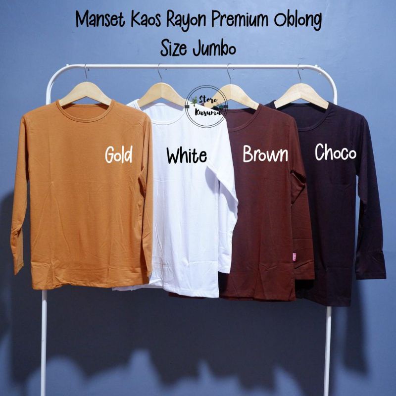 Manset Kaos Rayon Premium Oblong size Jumbo/XXL