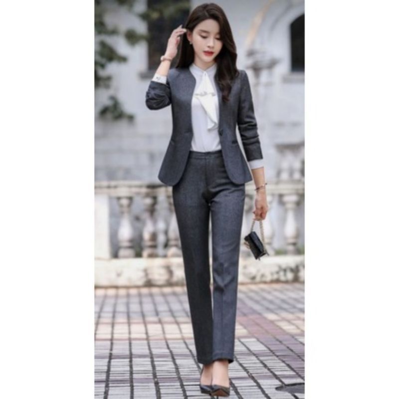 CELANA BAHAN FORMAL WANITA KANTOR SLIMFIT