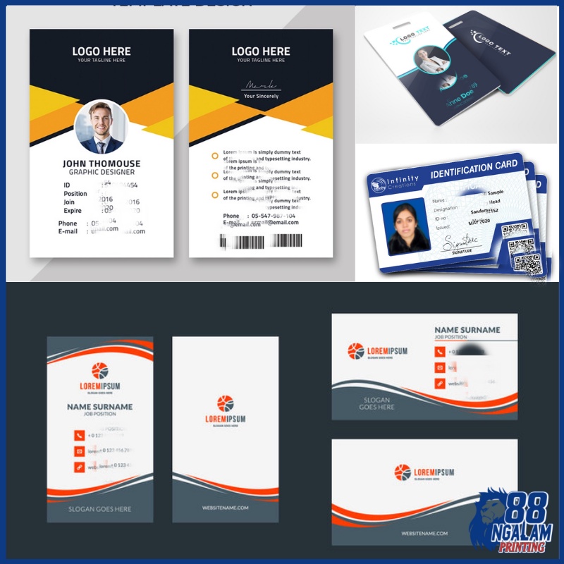 

(Custom) Cetak ID CARDD Tanda Pengenal / KKartu Karyawan