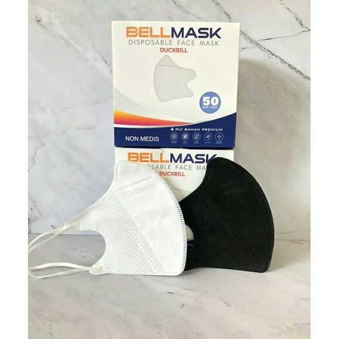 MASKER DUCKBILL BELLMASK 4PLY 1PACK ISI 50PCS
