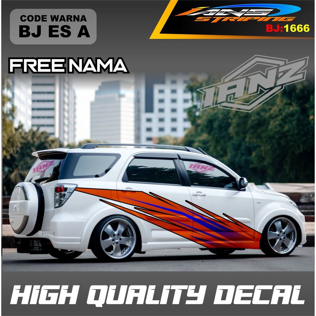 DECAL STICKER MOBIL TERIOS / VARIASI STICKER DECAL MOBIL AVANZA XENIA INNOVA / DECAL STIKER GRAND LIVINA / STIKER MOBIL