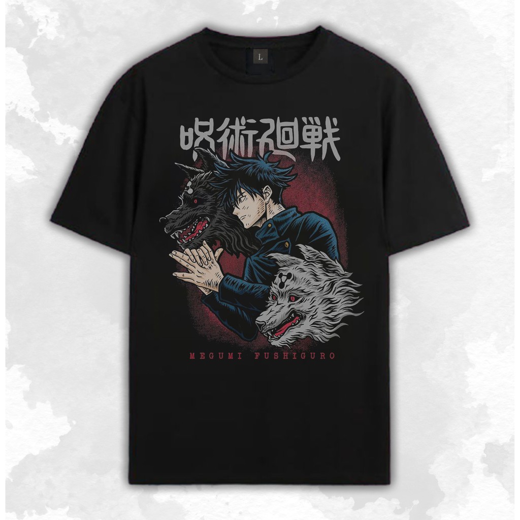 Kaos Anime Jujutsu Kaisen - Megumi Fushiguro / Kaos JUJUTSU KAISEN