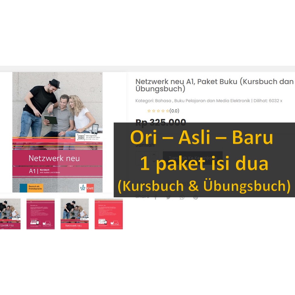 ORI Netzwerk Neu A1 Buku Belajar Bahasa Jerman Katalis (1 Set 2 Buku)