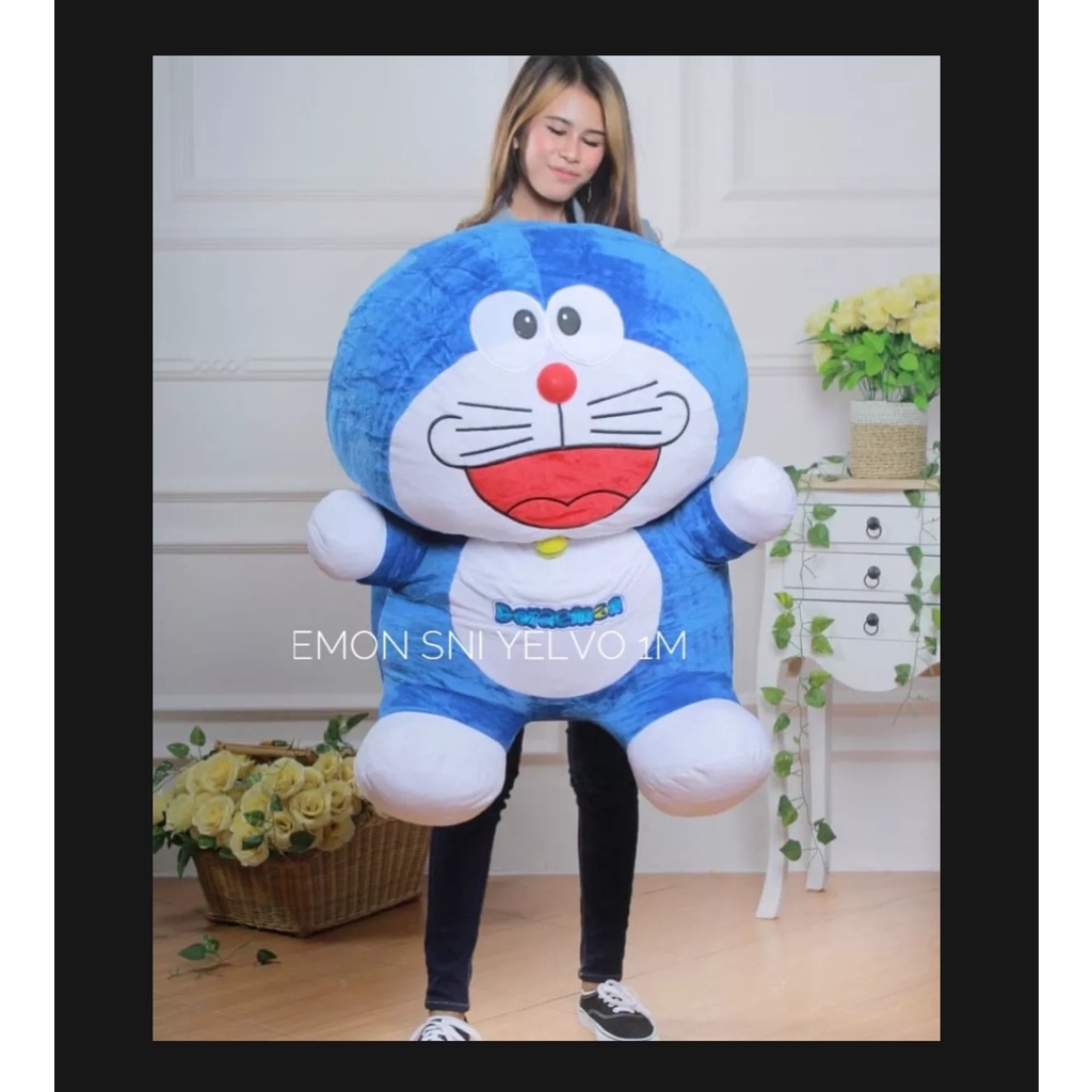 BONEKA DORAEMON SUPER JUMBO BONEKA EMON JUMBO BISA COD