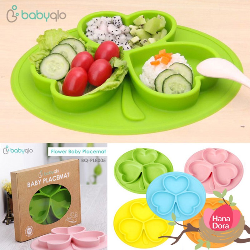 Babyqlo Silicone Baby Placemat Clover PL8005 - Alas Makan Bayi