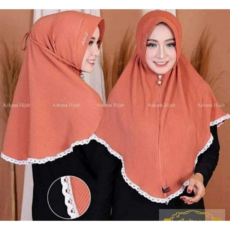 HIJAB INSTAN JERSY BERGO PLISKET RENDA