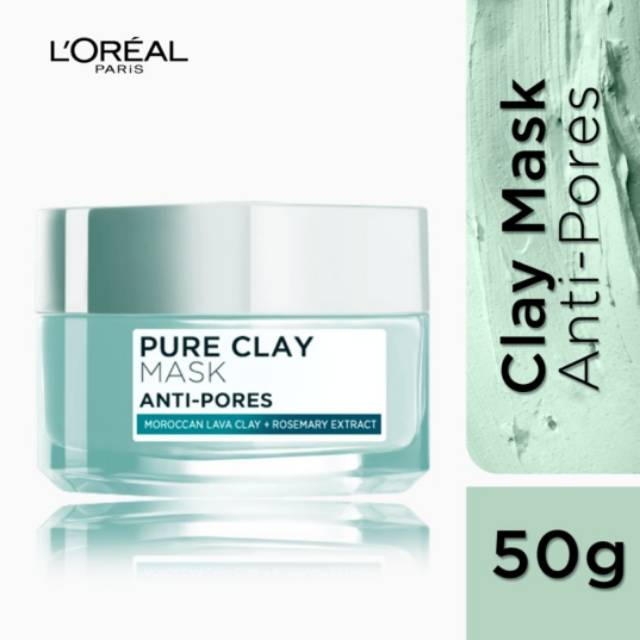 Loreal Pure Clay Mask Pore Refining Anti Pores 50 Gr Shopee Indonesia