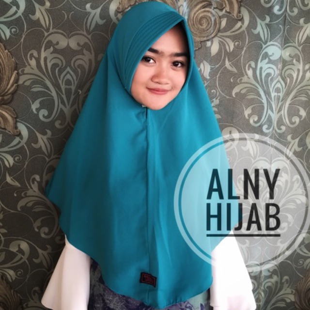 Alny Hijab - Khimar pet antem jilbab simple kerudung pet hijab instant wolfis instan