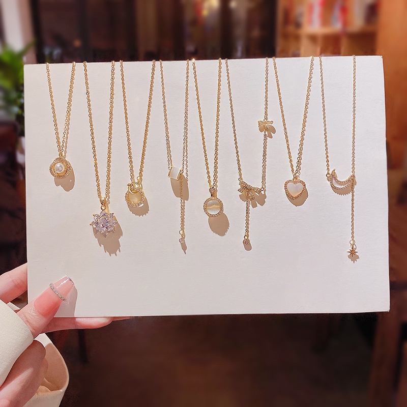 Kalung Choker Bahan Titanium Aksen Mutiara Untuk Wanita