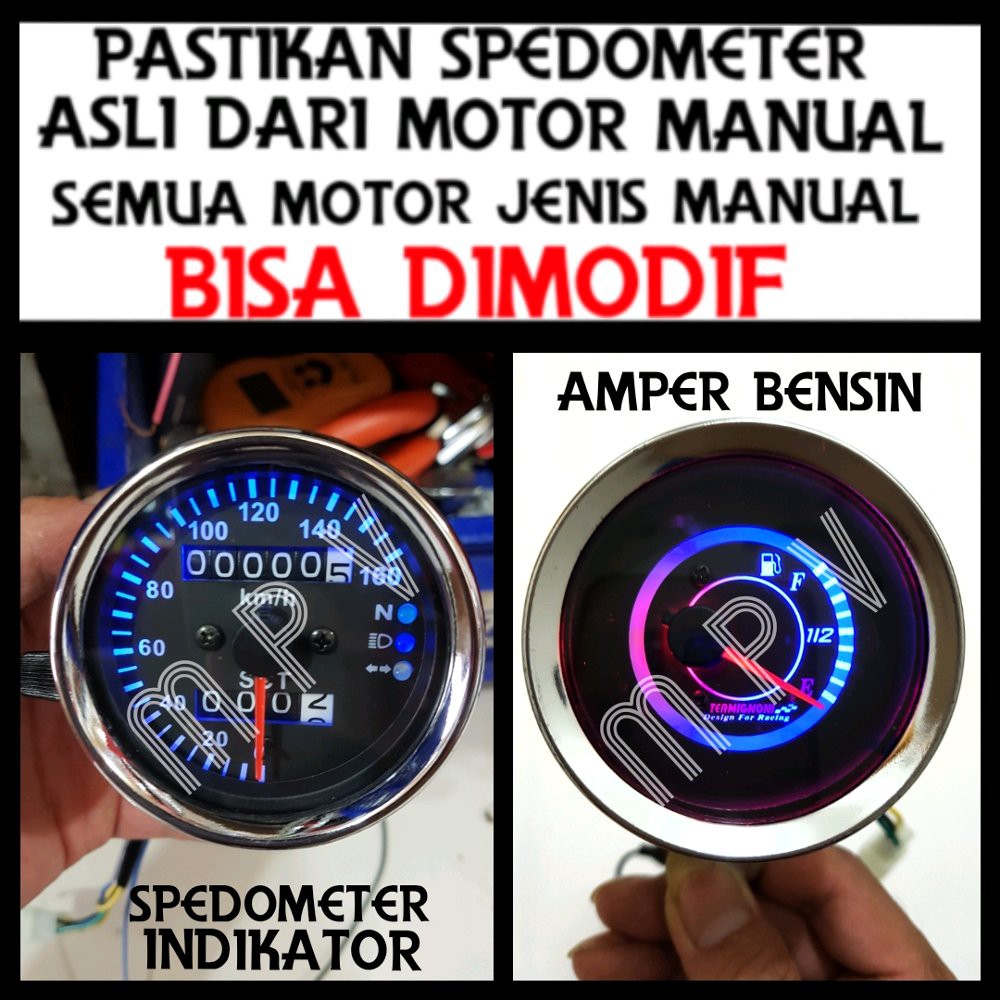 Spedometer indikator led plus amper bensin led