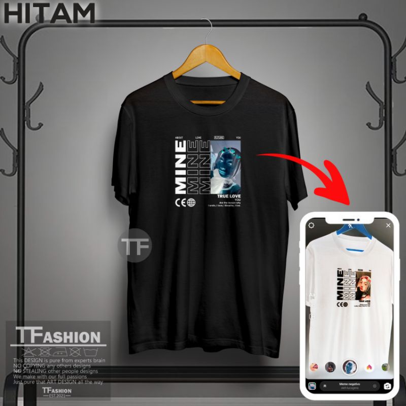 Kaos Efek Inverto Instagram Custom Foto / Kaos Inverter / Kaos Bucin Aesthetic / Kaos estetik / Kaos