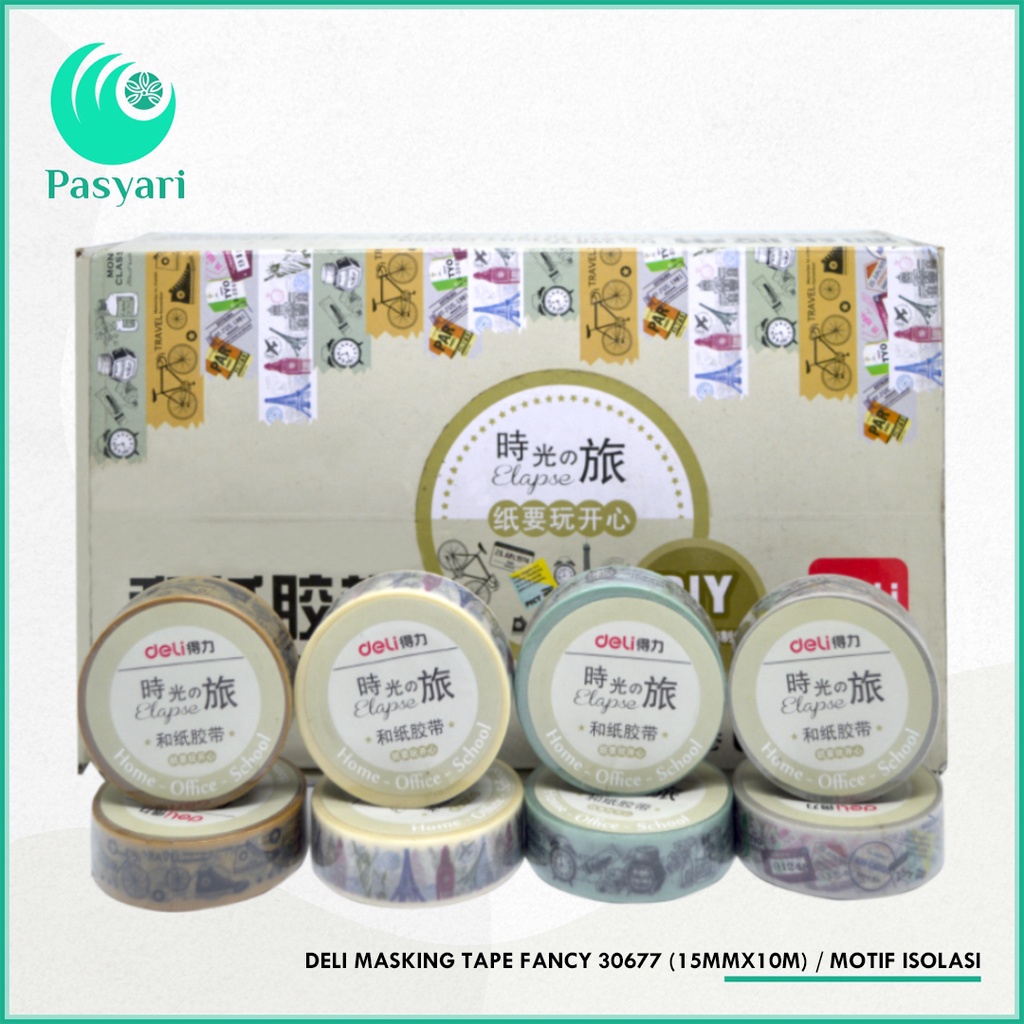 

Deli Masking Tape Fancy 30677 (15mmx10m) / Motif Isolasi