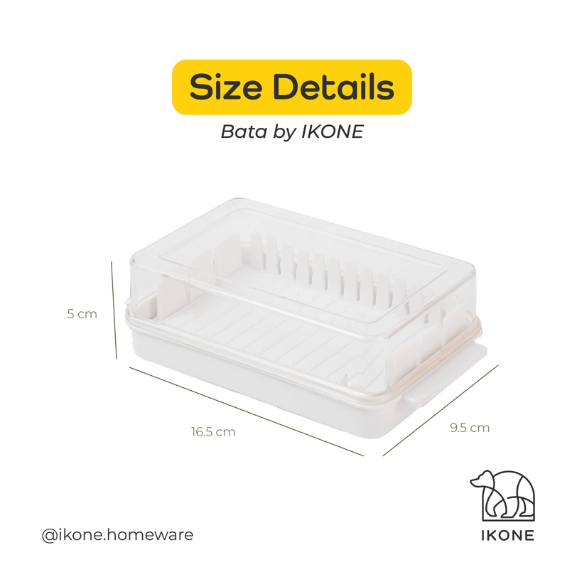 【IKONE】BATA Butter Storage Kotak Penyimpanan Mentega Kotak Butter Penyimpanan Kulkas Organizer Fridge