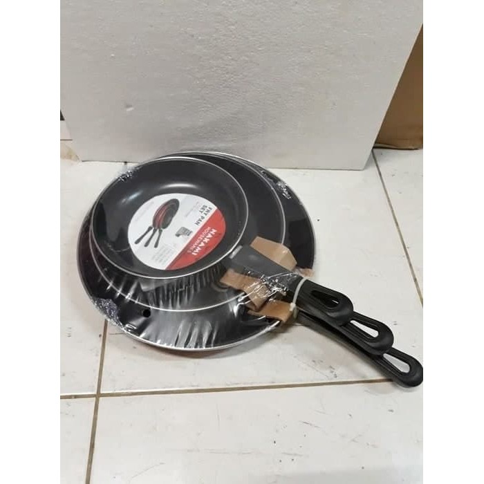 Wajan Teflon Fry Pan Nakami 3 pcs