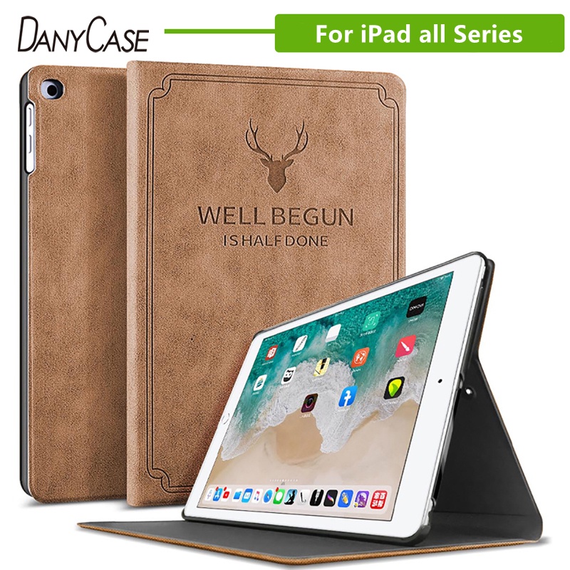 Danycase Case Bahan Kulit PU Untuk iPad Air 3 2 1 Mini 5 4 Funda iPad Pro 11 9.7 6th 5th 10.2 7th Mini 1 2 3