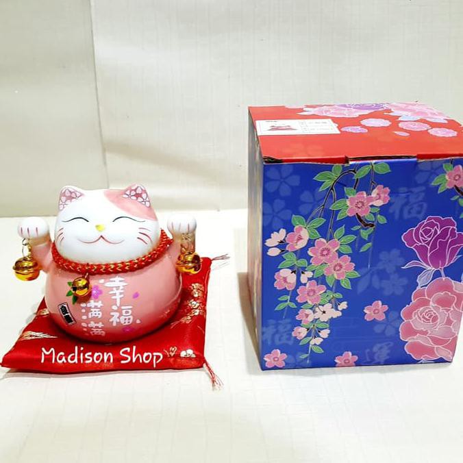 

14.84Ftgrdujh- Lucky Cat Maneki Zhao Chai Mao Kado Keberuntungan Kucing Hoki Tangan -Toko-Boneka.