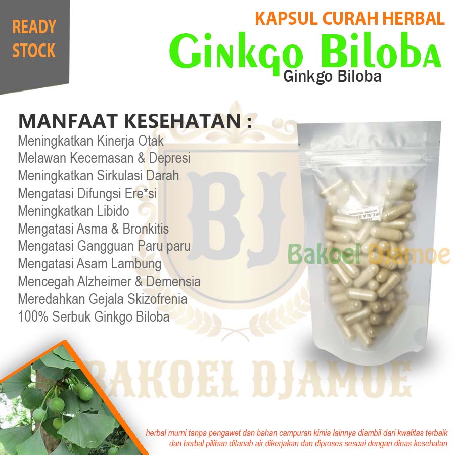 

KAPSUL CURAH HERBAL GINNKGO BILOBA