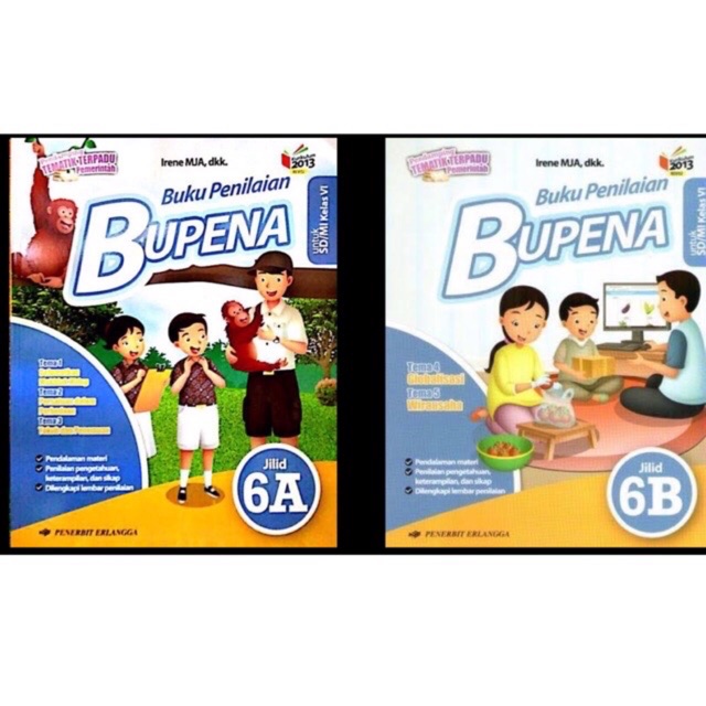 Buku Penilaian Bupena kelas 6A dan 6B SD/MI Semester 1