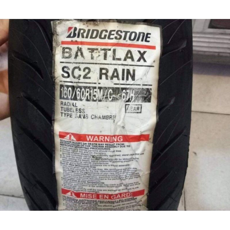ban luar bridgestone battlax sc2 rain uk 160/60-15 tubless