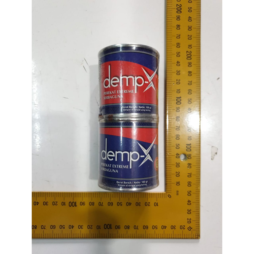 KECIL Lem Epoxy Demp-X 2 komponen. 0.2 kg set 100 gram Dempul extreme