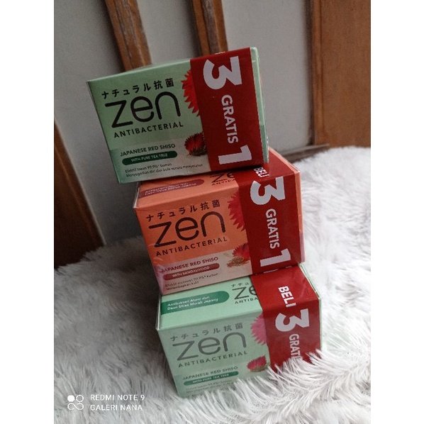 ZEN Antibacterial isi 4 / Sabun Batang ZEN