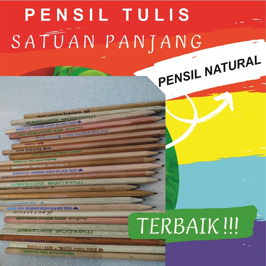 

Pensil Tulis Satuan Natural Kualitas Hb 2B Bisa Untuk Gambar Menggambar Sketsa & Sekolah Pencil Kayu Original Viral Nulis Nama Custom Murah Termurah Promo Bagus Segitiga Segienam Bulat Dari Pensil Koleksi Kolektor Hotel & Perusahaan Tidak Gampang Patah