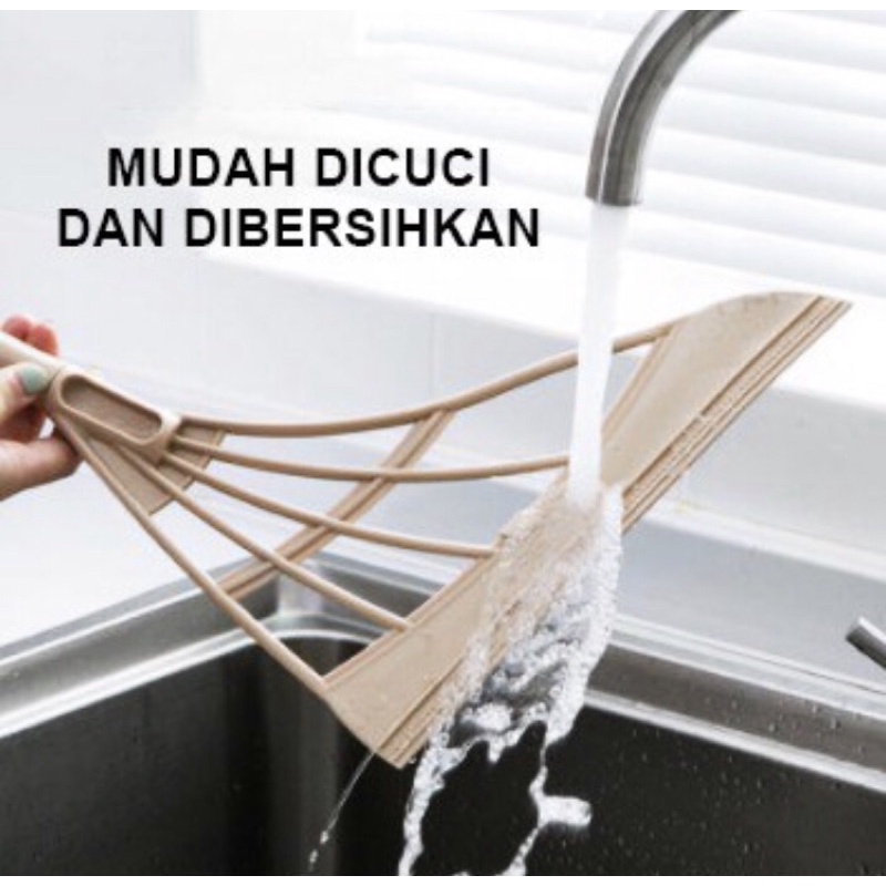 Sapu Karet Wiper Rambut Debu Serok Air Alat Pel Kamar Mandi Milenial Scraping Broom Multifunction