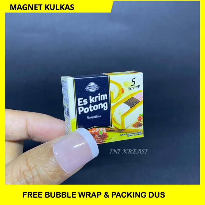 MAGNET MINIATUR TEMPELAN KULKAS BOX ICE CREAM CAMPINA