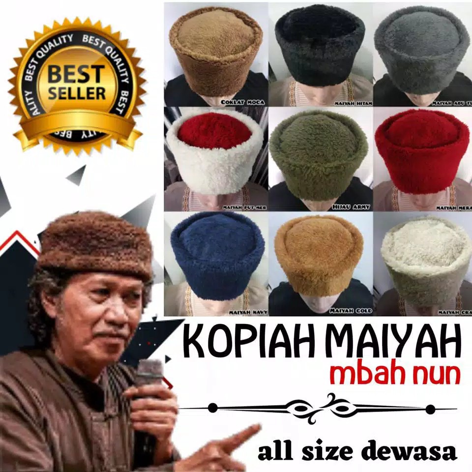 peci maiyah caknun peci bulu kopiah