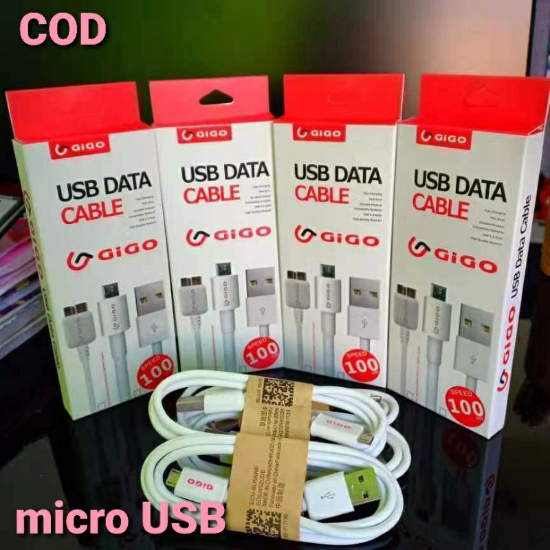 KABEL DATA GIGO MICRO USB 1M V8 PACKING DUS COD KABEL DATA