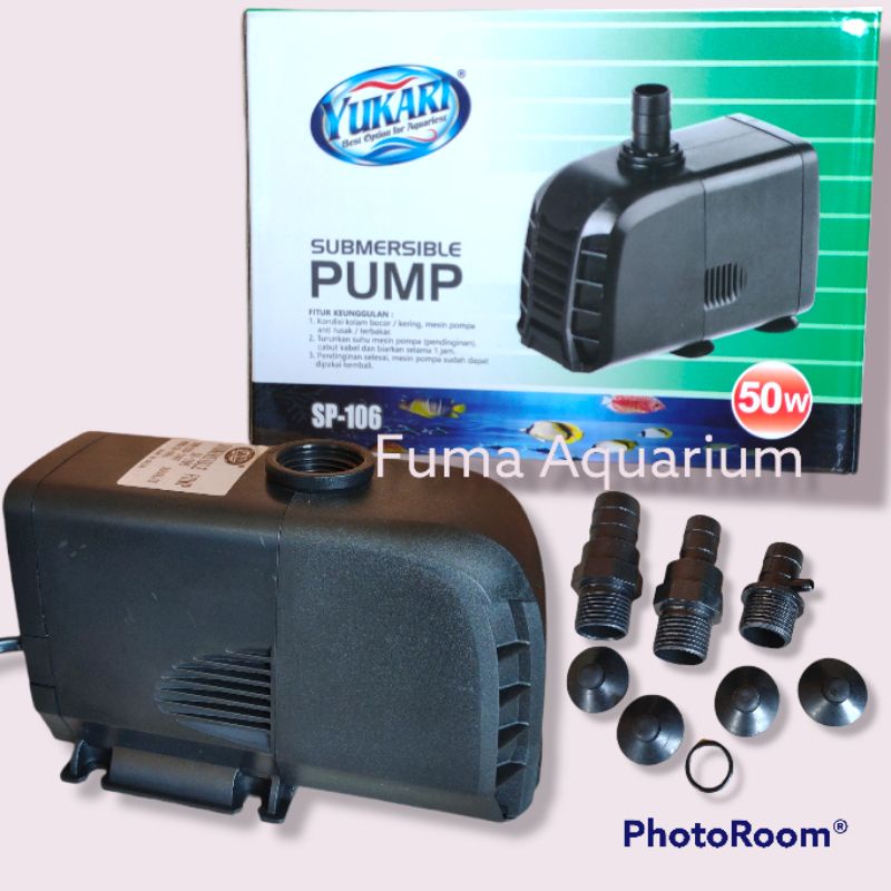 Yukari SP-106 Pompa Filter Kolam Aquarium Hidroponik Low Watt Submersible Pump Power Head