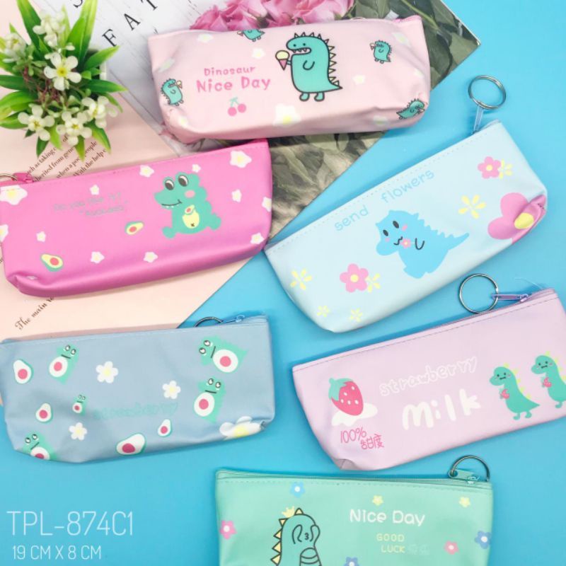

Tampat Pensil Anak Motif Dino / Pencil Case Dino / Tempat ✏️ ✏️ ✏️